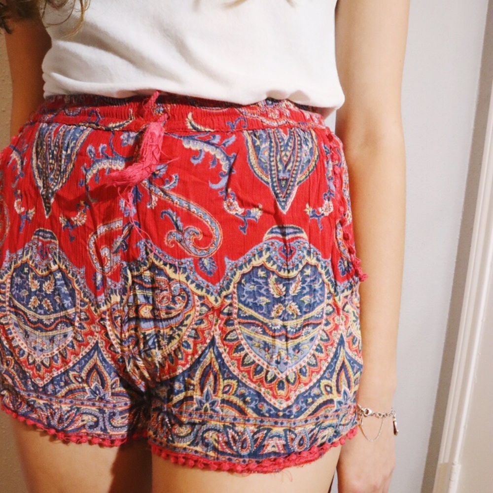 Paisley printed shorts